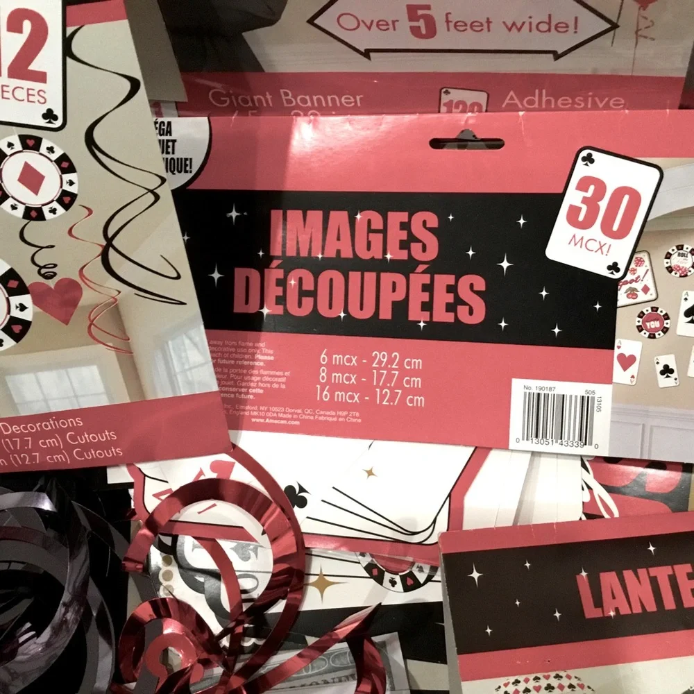 Party supplies. Giant banner,etc..
